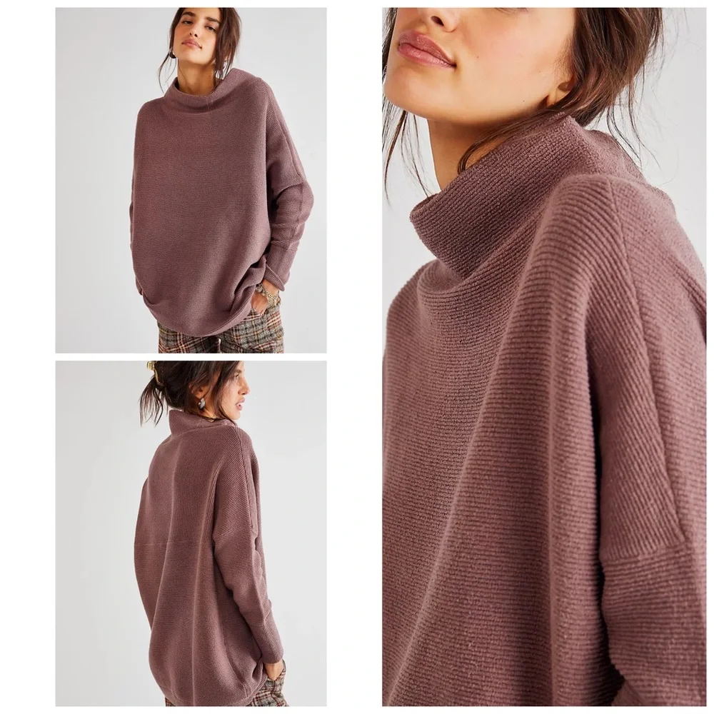 Free People Ottoman Slouchy Tunic Nutmeg M - Picture 8 of 15